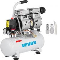 VEVOR Olievrije Draagbare Luchtcompressor 550W Olievrije Stille compressor 9L Luchtcompressor Olievrije Pomp Draagbaar Perfecte Unit Voor Al Inflatiebehoeften Plaatwerk Schilderen Stalen Luchtpistoo