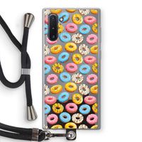 Pink donuts: Samsung Galaxy Note 10 Transparant Hoesje met koord