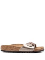 Birkenstock sandales Madrid en cuir à effet métallisé - Gris