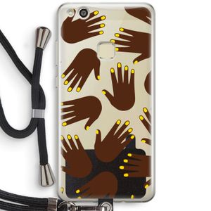 Hands dark: Huawei Ascend P10 Lite Transparant Hoesje met koord
