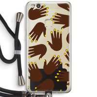 Hands dark: Huawei Ascend P10 Lite Transparant Hoesje met koord