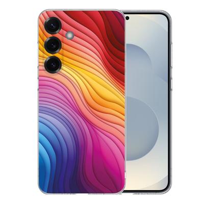TPU Hoesje Samsung Galaxy S25 Plus - Regenboog Backcover TPU Hoesje Samsung Galaxy S25 Plus - Regenboog Backcover