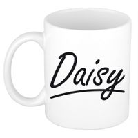 Naam cadeau mok / beker Daisy met sierlijke letters 300 ml - thumbnail