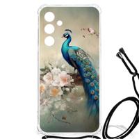 Case Anti-shock voor Samsung Galaxy A55 Vintage Pauwen Case Anti-shock voor Samsung Galaxy A55 Vintage Pauwen