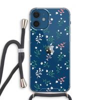 Small white flowers: iPhone 12 Transparant Hoesje met koord