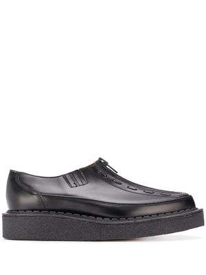 Comme des Garçons Homme Plus mocassins zippés à semelle épaisse - Noir