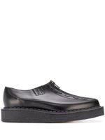 Comme des Garçons Homme Plus mocassins zippés à semelle épaisse - Noir