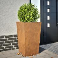 Plantenbak 45x45x75 cm weervast staal