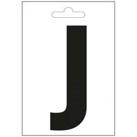 Nautic letter J zwart 100 mm.