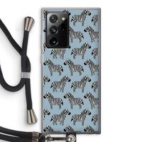 Zebra: Samsung Galaxy Note 20 Ultra / Note 20 Ultra 5G Transparant Hoesje met koord
