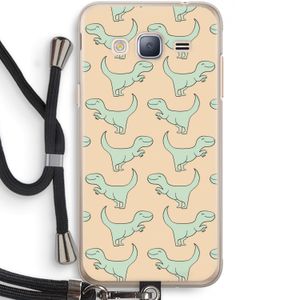 Dinos: Samsung Galaxy J3 (2016) Transparant Hoesje met koord