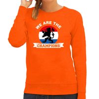 Oranje sweater / trui Holland / Nederland supporter we are the champions EK/ WK voor dames - thumbnail