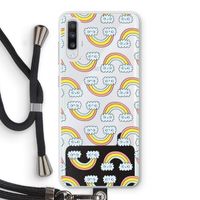 Regenboog: Samsung Galaxy A70 Transparant Hoesje met koord
