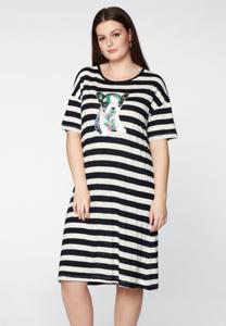 Yoek Tunic wide dog STRIPE | Wit | Maat 58/60