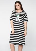 Yoek Tunic wide dog STRIPE | Wit | Maat 58/60