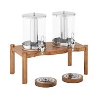 Sapdispenser - 2 x 7 L - koelsysteem - licht houten frame