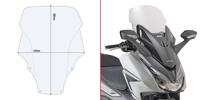 GIVI Windscherm, moto en scooter, D1187ST Verhoogd transparant
