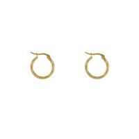 Day&Eve Oorringen Fine Twist Hoop 20mm | Goud - thumbnail