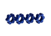 Wheel hubs, hex, aluminum (blue-anodized) (4) (TRX-7756X) - thumbnail