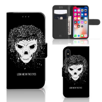 Telefoonhoesje met Naam Apple iPhone X | Xs Skull Hair - thumbnail