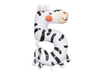 Folieballon Zebra Cijfer 5 (81cm)