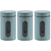 5x Eucalyptus groene voorraadblikken/potten met venster 900 ml