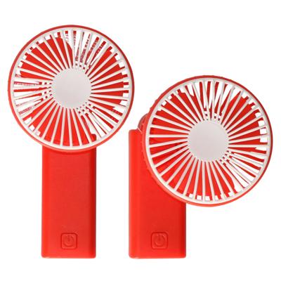 Mini ventilator/handventilator - pakket 5x - 8 x 5 x 15 cm - Rood - Verkoeling in zomer