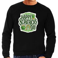 Happy St. Patricks day feest sweater/ outfit zwart voor heren - St. Patricksday 2XL  -