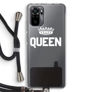 Queen zwart: Xiaomi Redmi Note 10 Pro Transparant Hoesje met koord
