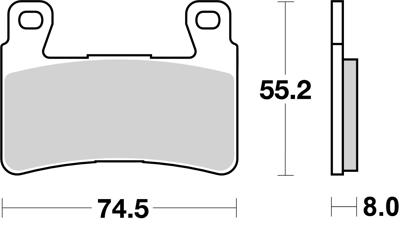 BREMBO Remblokken, voor de moto, Road/Sport Gesinterd Metaal 07HO45SR