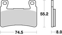 BREMBO Remblokken, voor de moto, Road/Sport Gesinterd Metaal 07HO45SR