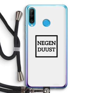 Negenduust vierkant: Huawei P30 Lite Transparant Hoesje met koord