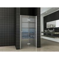 Wiesbaden Maki Nisdeur Vouwbaar Rechts - 900x2000x8mm- NANO - Helder Glas/Chroom