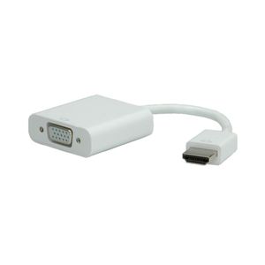 Roline 12.03.3114 HDMI-kabel HDMI / VGA Adapterkabel HDMI-A-stekker, VGA-bus 15-polig 0.15 m Wit