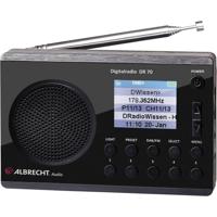 Albrecht DR 70 Transistorradio DAB+, VHF (FM) Zaklamp Zwart