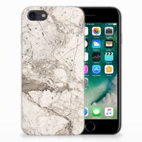 iPhone SE 2022 | SE 2020 | 8 | 7 TPU Siliconen Hoesje Marmer Beige