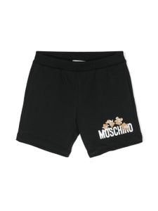 Moschino Kids short en coton à logo Teddy Bear - Noir