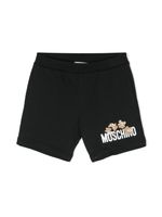 Moschino Kids short en coton à logo Teddy Bear - Noir