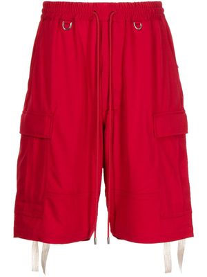 Mastermind Japan bermuda à logo imprimé - Rouge