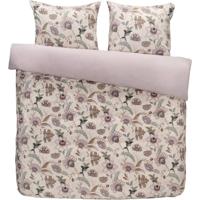 2e Halve Prijs Leen Bakker - Dekbedovertrek Lina - Beige/roze - 200x200/220 Cm - Katoen - Beige#Roze