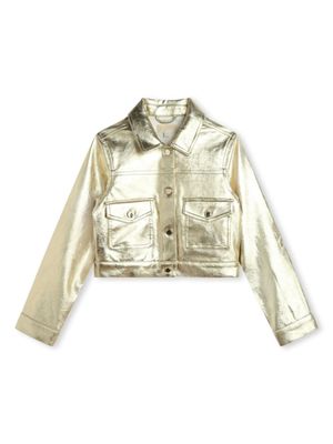 Michael Kors Kids veste boutonnée à effet craquelé