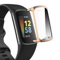Fitbit Charge 5 & 6 TPU case (volledig beschermd) - Rosé goud