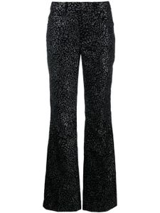 Zadig&Voltaire pantalon évasé à motif en jacquard - Noir