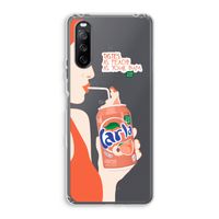 Peach please!: Sony Xperia 10 III Transparant Hoesje