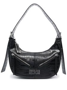 Versace Jeans Couture sac porté épaule à effet peau de crocodile - Noir