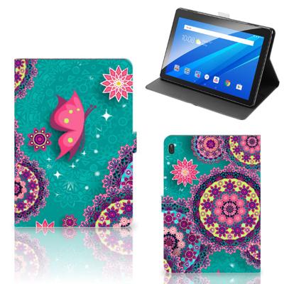 Lenovo Tab E10 Hoes Cirkels en Vlinders Lenovo Tab E10 Hoes Cirkels en Vlinders