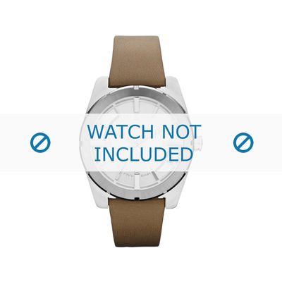 Horlogeband Diesel DZ5343 Leder Beige 22mm