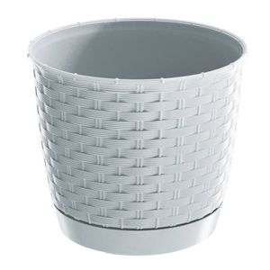 Prosperplast plantenpot - kunststof - parel wit - D16,5 x H14 cm - Plantenpotten