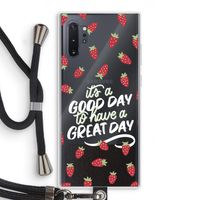 Don't forget to have a great day: Samsung Galaxy Note 10 Plus Transparant Hoesje met koord