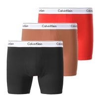 Calvin Klein Boxershorts long 3-pack oranje-zwart